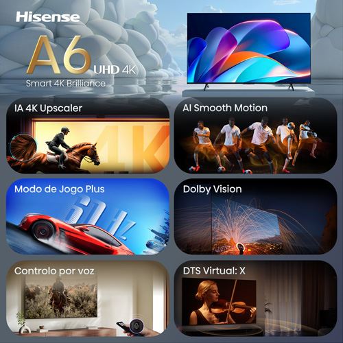 Smart TV Hisense 65" QLED UHD 4K 65A6S - 165cm - Image 3