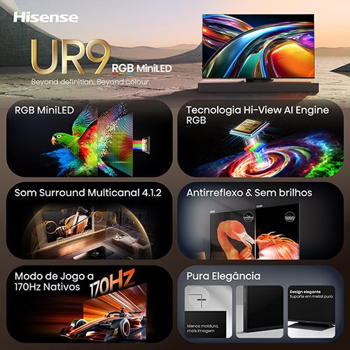 Smart TV Hisense 65" RGB Mini-LED UHD 4K 65UR9S - 165 cm - Image 3