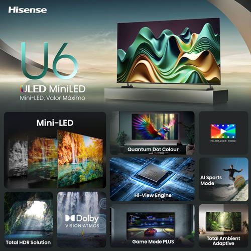Smart TV Hisense 75" Mini-LED 4K 75U6Nq - 190cm - Outlet - Grade A - Image 9