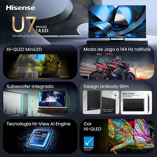 Smart TV Hisense 85" Mini LED Hi-QLED UHD 4K 85U7SE - 216 cm - Image 3