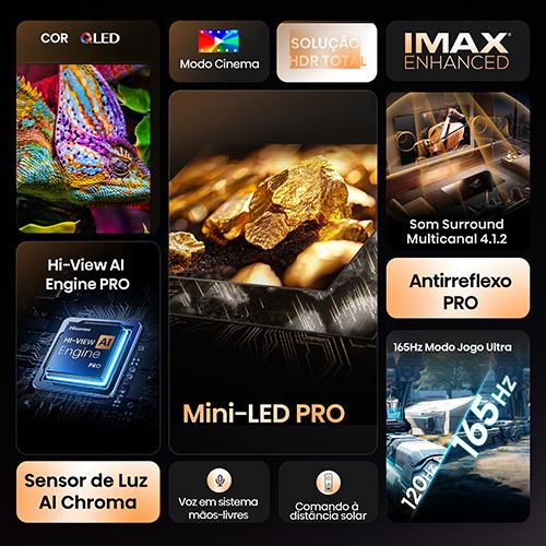 Smart TV Hisense 85" Mini-LED ULED 4K 85U8Q - 216cm - Image 3