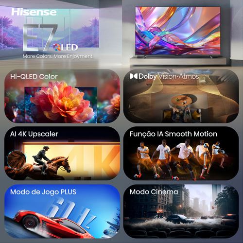 Smart TV Hisense 85" QLED UHD 4K 85E7S - 216cm - Image 3