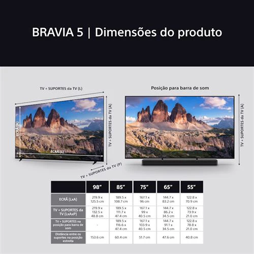 Smart TV Sony 55" BRAVIA 5 Mini-LED UHD 4K K-55XR5 - 140cm - Image 21