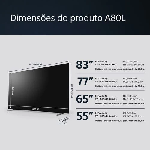 Smart TV Sony 77" OLED UHD 4K 77A80L 195cm - Image 12