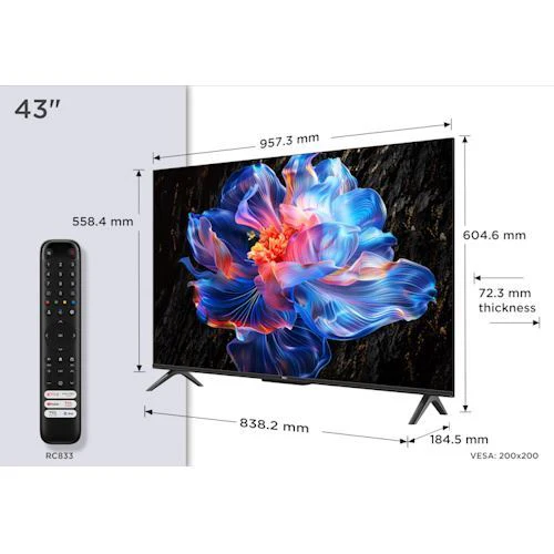 Smart TV TCL 43P6K LED 43" UHD 4K Google TV - 109cm - Outlet - Grade A - Image 3