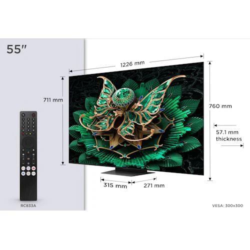 Smart TV TCL 55C7K QLED Mini-LED 55" UHD 4K Google TV - 140cm - Outlet - Grade A - Image 3