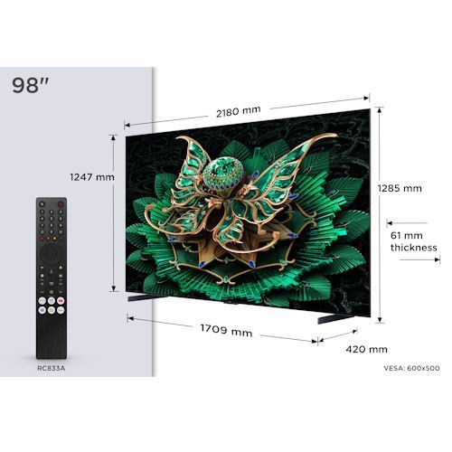 Smart TV TCL 98C7K QLED Mini-LED 98" UHD 4K Google TV - 248cm - Outlet - Grade A - Image 3