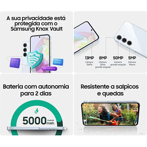 Smartphone Samsung Galaxy A35 5G - 256 GB - Preto - Image 6