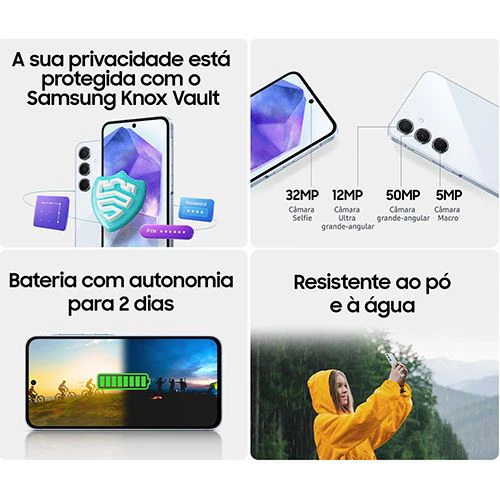 Smartphone Samsung Galaxy A55 5G - 256 GB - Amarelo - Image 6
