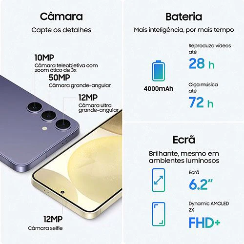 Samsung Galaxy S24 256GB - Amarelo Âmbar - Image 4