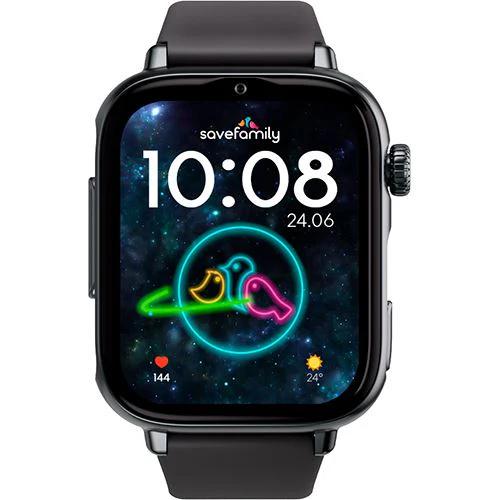 Smartwatch 4G para Criança Savefamily Savewatch Plus 2 - Black Silver / Black is Black (Preto)