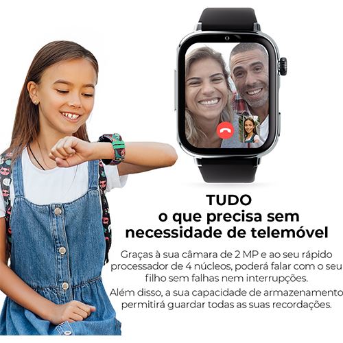 Smartwatch 4G para Criança Savefamily Savewatch Plus 2 - Black Silver / Loop - Image 12