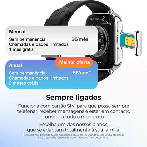 Smartwatch 4G para Criança Savefamily Savewatch Plus 2 - Silver / Black is Black - Image 5