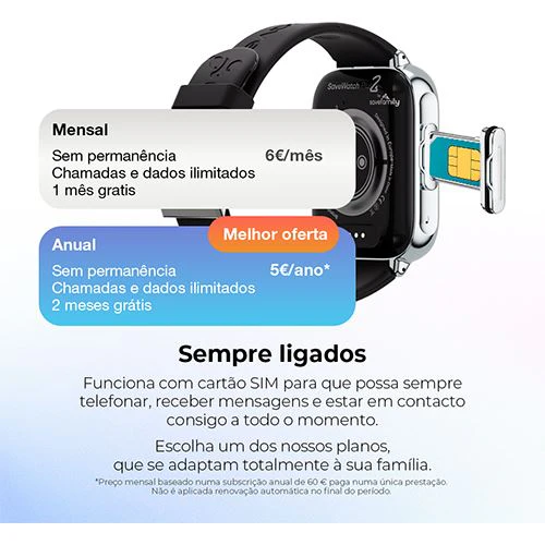 Smartwatch 4G para Criança Savefamily Savewatch Plus 2 - Silver Black / Tribeca (Azul / Rosa) - Image 8
