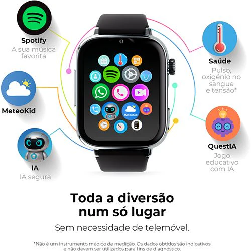Smartwatch 4G para Criança Savefamily Savewatch Plus 2 - Silver / Tribeca (Azul / Rosa) - Image 13