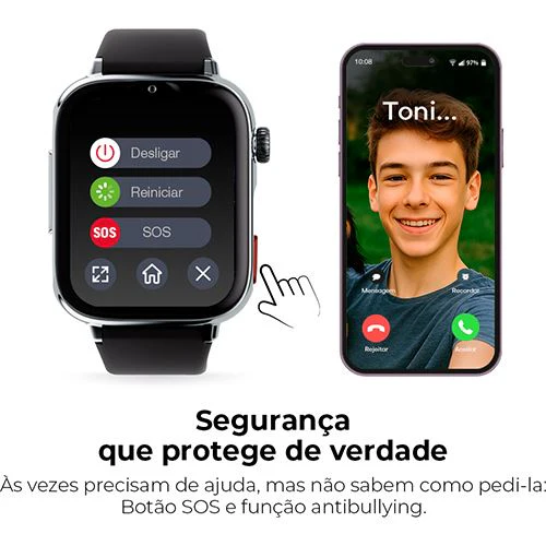 Smartwatch 4G para Criança Savefamily Savewatch Plus 2 - Silver / Tribeca (Azul / Rosa) - Image 7