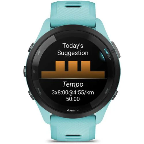 Smartwatch Garmin Forerunner 265 - Verde Água - Image 6