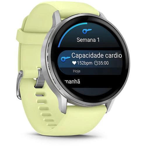 Smartwatch Garmin Venu 4 - 45mm - Prateado | Amarelo Limão - Image 2