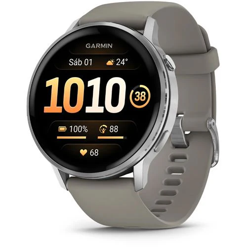 Smartwatch Garmin Venu 4 - 45mm - Prateado | Cinzento