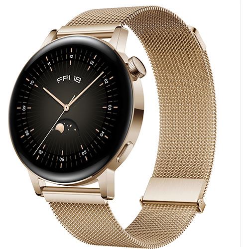 Smartwatch Huawei Watch GT 3 42mm - Elegant Gold | Gold Milanese Strap - Image 3