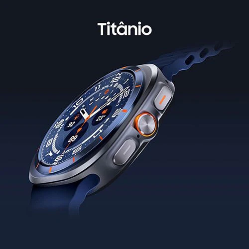 Smartwatch Samsung Galaxy Watch Ultra 2025 LTE 47mm - Prateado Titânio/Laranja - Image 3