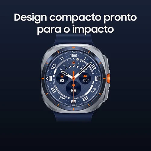 Smartwatch Samsung Galaxy Watch Ultra 2025 LTE 47mm - Prateado Titânio/Laranja - Image 7