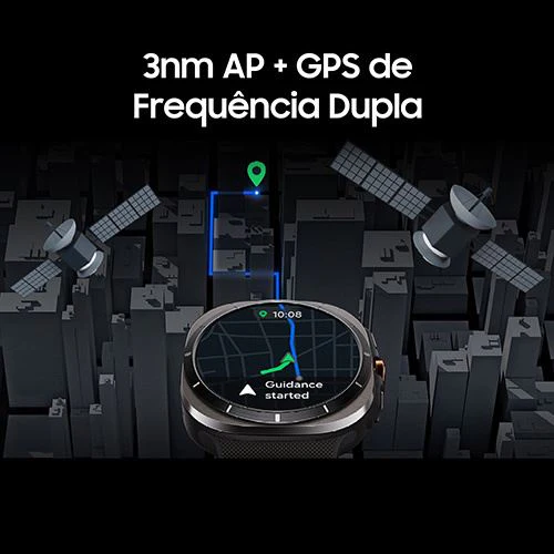Smartwatch Samsung Galaxy Watch Ultra 2025 LTE 47mm - Prateado Titânio/Laranja - Image 8
