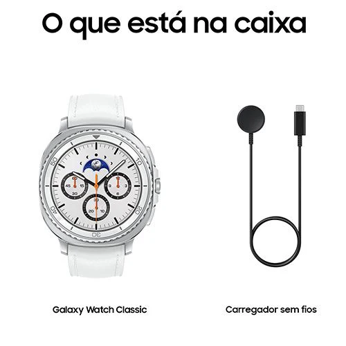 Smartwatch Samsung Galaxy Watch8 Classic 46mm - Prateado/Branco - Image 11
