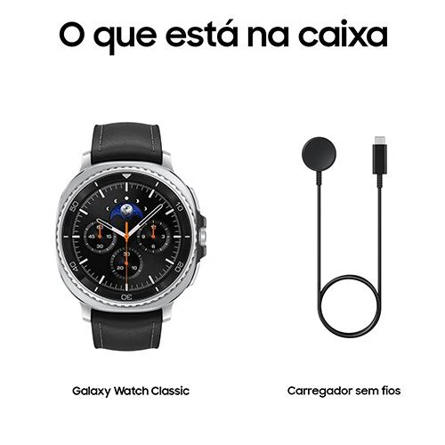Smartwatch Samsung Galaxy Watch8 Classic 46mm - Prateado/Preto - Image 11