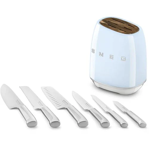 Bloco + 6 Facas Smeg KBSF02PB - Azul - Image 5
