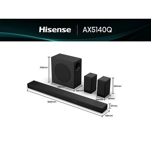 Soundbar Hisense 5.1.4 AX5140Q - Preto - Image 3