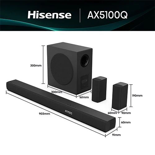 Soundbar Hisense 5.1 AX5100Q - Preto - Image 3