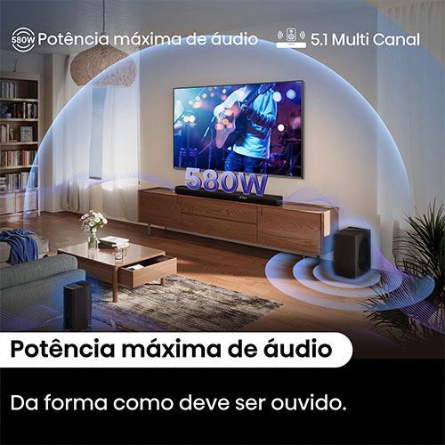 Soundbar Hisense 5.1 AX5100Q - Preto - Outlet - Grade A - Image 7