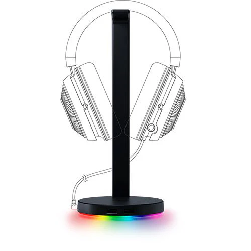 Suporte Headset Razer Base Station V2 Chroma - Preto - Image 5