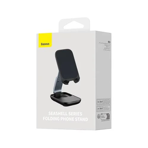 Suporte Dobrável para Telemóvel Baseus Seashell Series - Preto - Image 5