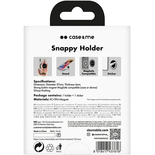 Suporte para Smartphone Case and Me Snappy Holder - Preto / Flores - Image 8