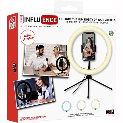 Pack Vlogger T'nB Ring Light de 10" + Tripod - Image 8