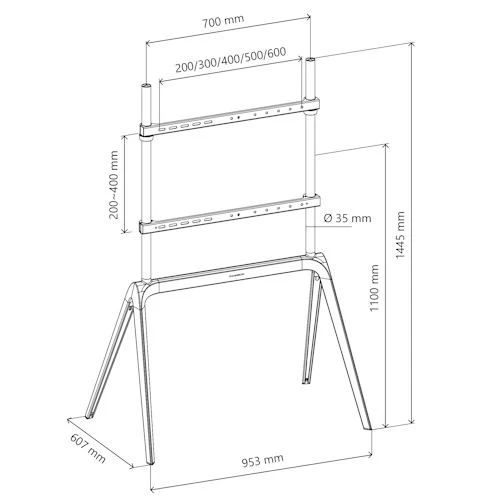 Suporte TV Thomson TV Stand Metal S604 600x400 - Image 9