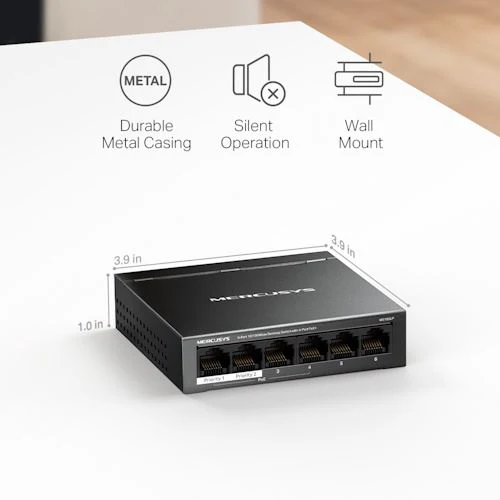 Switch Mercusys MS106LP 6 Portas 10/100Mbps  PoE+ - Image 10