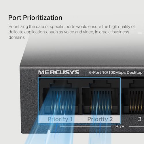 Switch Mercusys MS106LP 6 Portas 10/100Mbps  PoE+ - Image 8