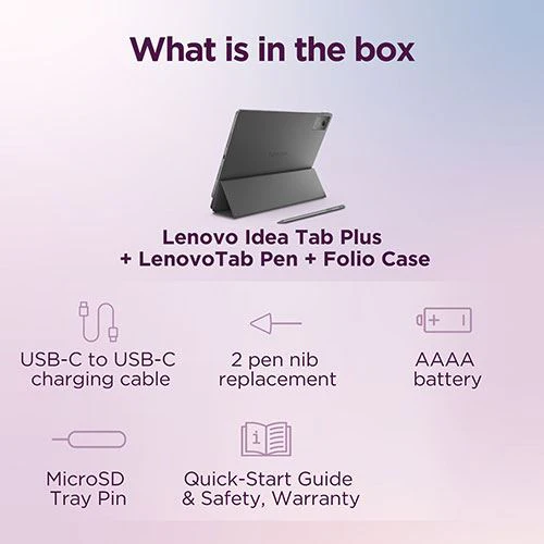 Tablet Lenovo Idea Tab Plus TB361FU - 256GB - Wi-Fi - Luna Grey + Lenovo Tab Pen + Capa Folio - Image 6
