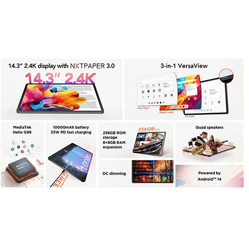 Tablet TCL Nxtpaper 14.3" 256GB - Cinzento - Image 10