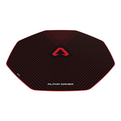 Tapete de Cadeira Alpha Gamer Octan Grid Preto/Vermelho - Image 2