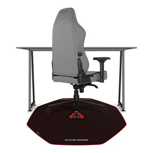 Tapete de Cadeira Alpha Gamer Octan Grid Preto/Vermelho - Image 3