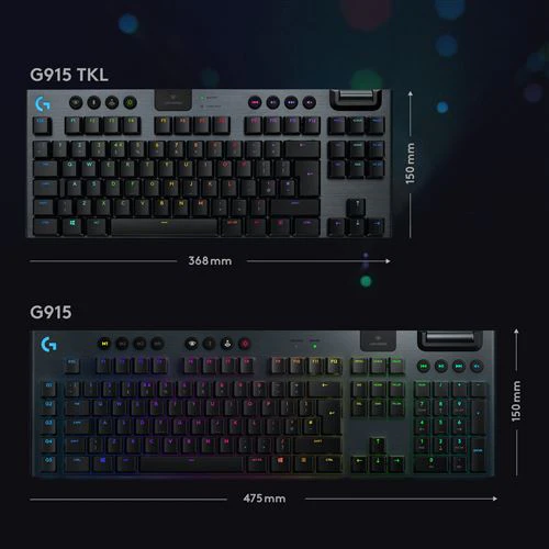 Teclado Mecânico Gaming Logitech G915 TKL Tenkeyless Sem fio RGB - Image 7