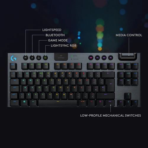 Teclado Mecânico Gaming Logitech G915 TKL Tenkeyless Sem fio RGB - Image 8
