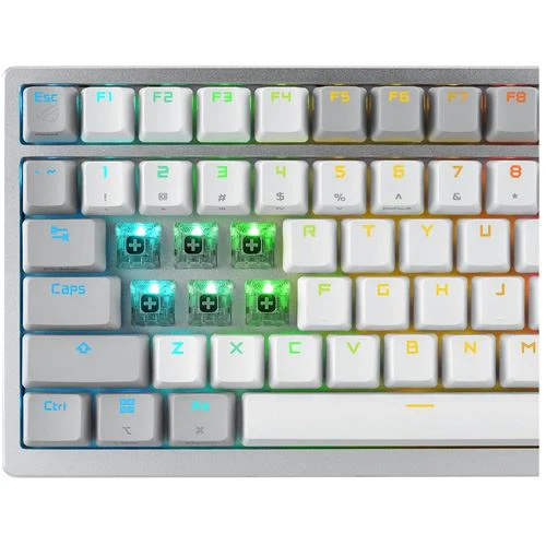 Teclado Gaming Mecânico Asus ROG Azoth RGB 75% Wireless/Bluetooth - ROG NX Switches - Layout US - Branco - Image 13