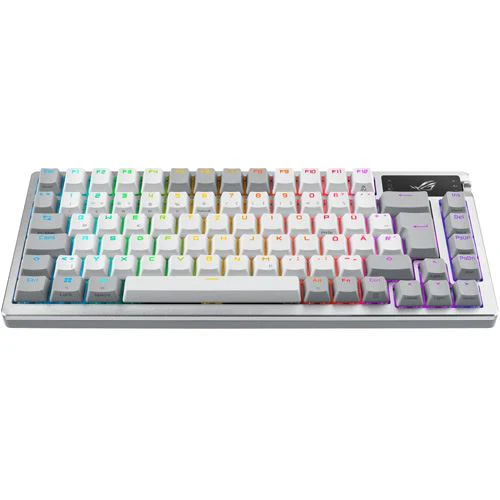 Teclado Gaming Mecânico Asus ROG Azoth RGB 75% Wireless/Bluetooth - ROG NX Switches - Layout US - Branco - Image 8