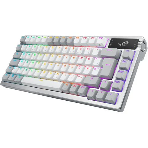 Teclado Gaming Mecânico Asus ROG Azoth RGB 75% Wireless/Bluetooth - ROG NX Switches - Layout US - Branco - Image 9