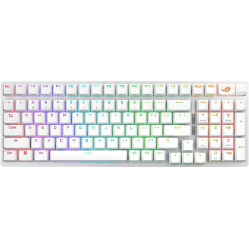 Teclado Gaming Mecânico Asus ROG Strix Scope II 96 Wireless/Bluetooth - ROG NX Snow V2 Switches - Layout US - Branco - Image 6